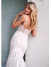 Ivory Lace Glitter Tulle Dreamy Wedding Dress